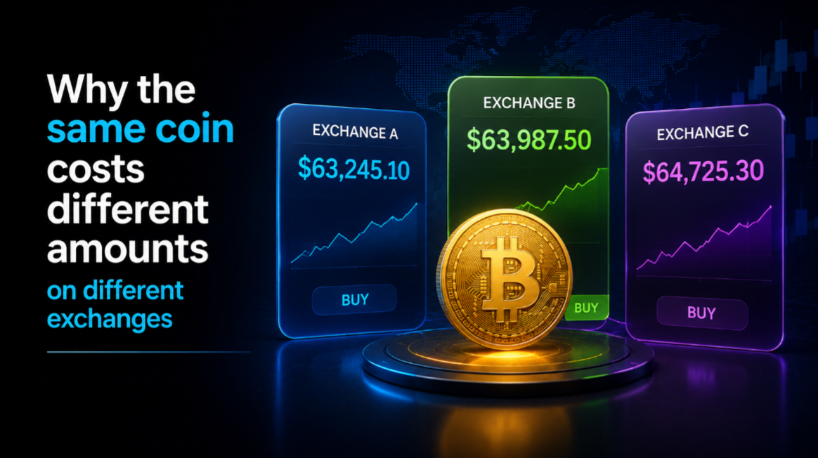 Why the same coin costs different amounts on different exchanges