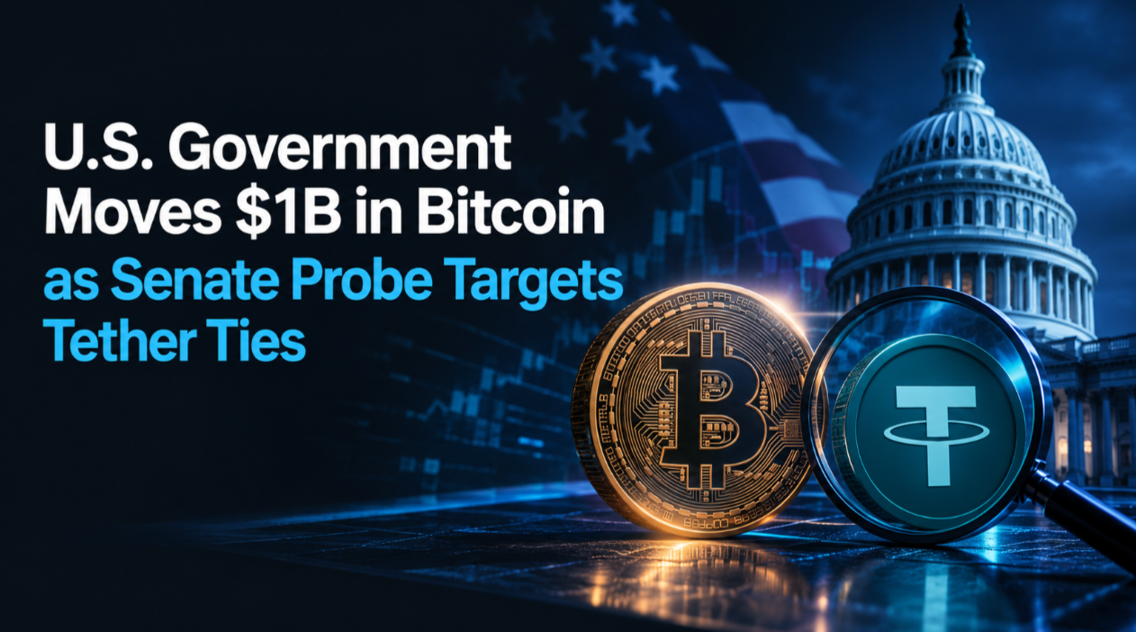 U.S. Government Moves $1B in Bitcoin as Senate Probe Targets Tether Ties
